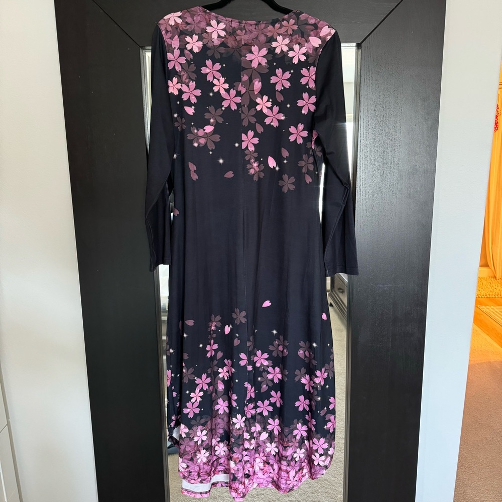 MissLook Black Floral Midi / Maxi Dress - Large - Picture 2 of 11